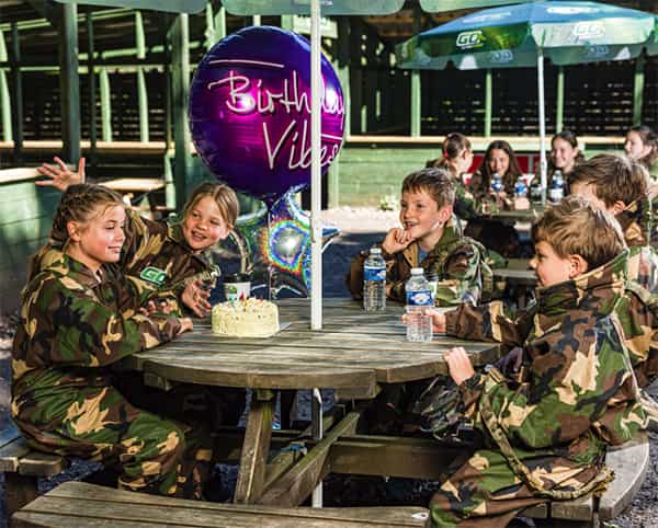 Kids paintball birthday party