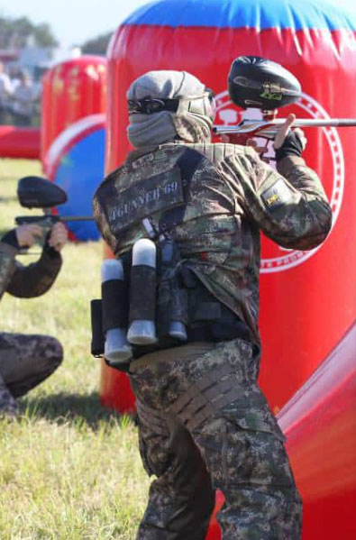 GO Paintball owner Tommy ‘Gun’ Pemberton in action