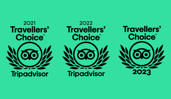 Tripadvisor Travellers’ Choice 2021, 2022 and 2023