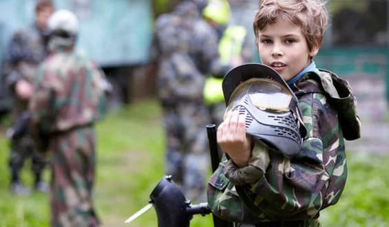 Paintball before the kids go back to school